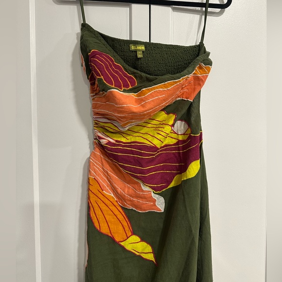 Celandine x Anthropologie The Aliza Strapless Linen Blend Maxi Dress - Size M - Picture 6 of 8